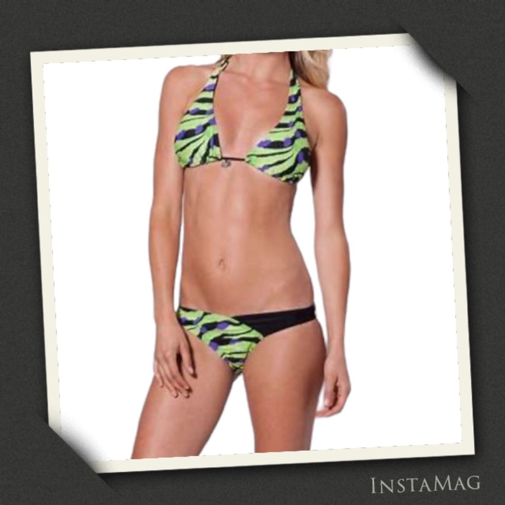 FOX Anthem Slide Halter Bikini Top & Bottom Set